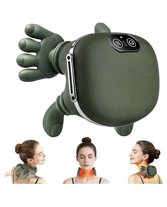 Deep Tissue Electric Neck & Shoulder Massager with Dual-Zone Heat, 2-Speed Temperature, Simulation Palm Kneading & Multi-Use for Back & Legs – Pain Relief, Stress Relief, Best Gift