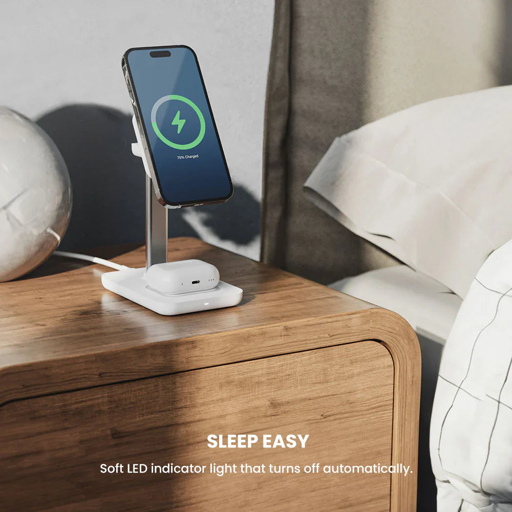 Jour-ney MagSafe Compatible 3-in-1 Wireless Charging Stand with Wall Charger