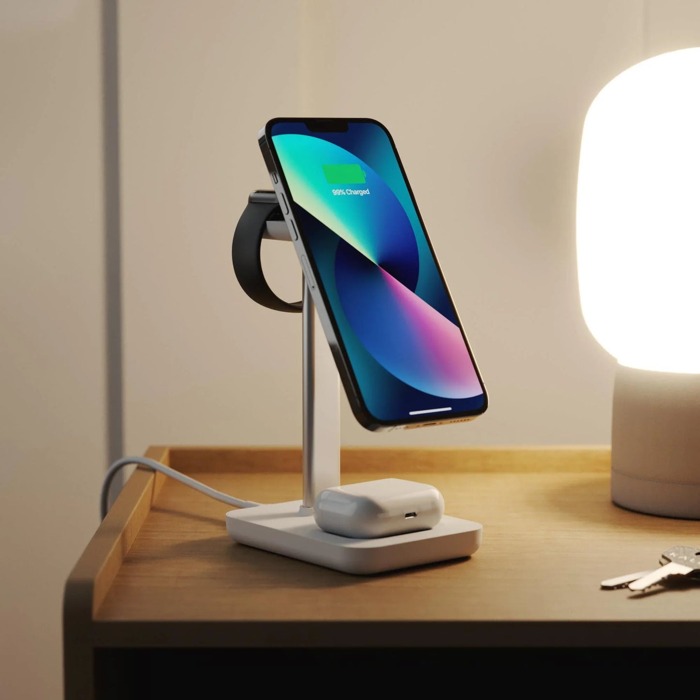 Jour-ney MagSafe Compatible 3-in-1 Wireless Charging Stand with Wall Charger