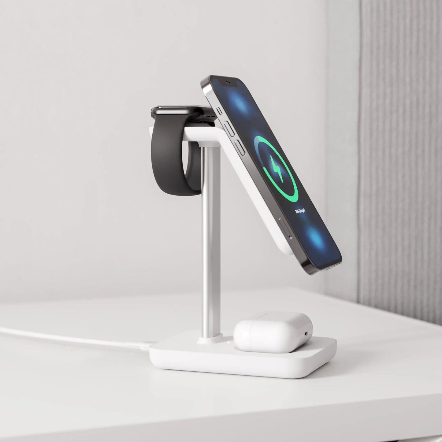Jour-ney MagSafe Compatible 3-in-1 Wireless Charging Stand with Wall Charger