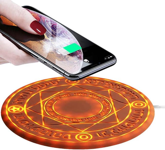 Magical Strange Disc Array Wireless Charger Pad,10w Qi Fast Ultra Slim Wireless Charging Pad for iPhone & Android