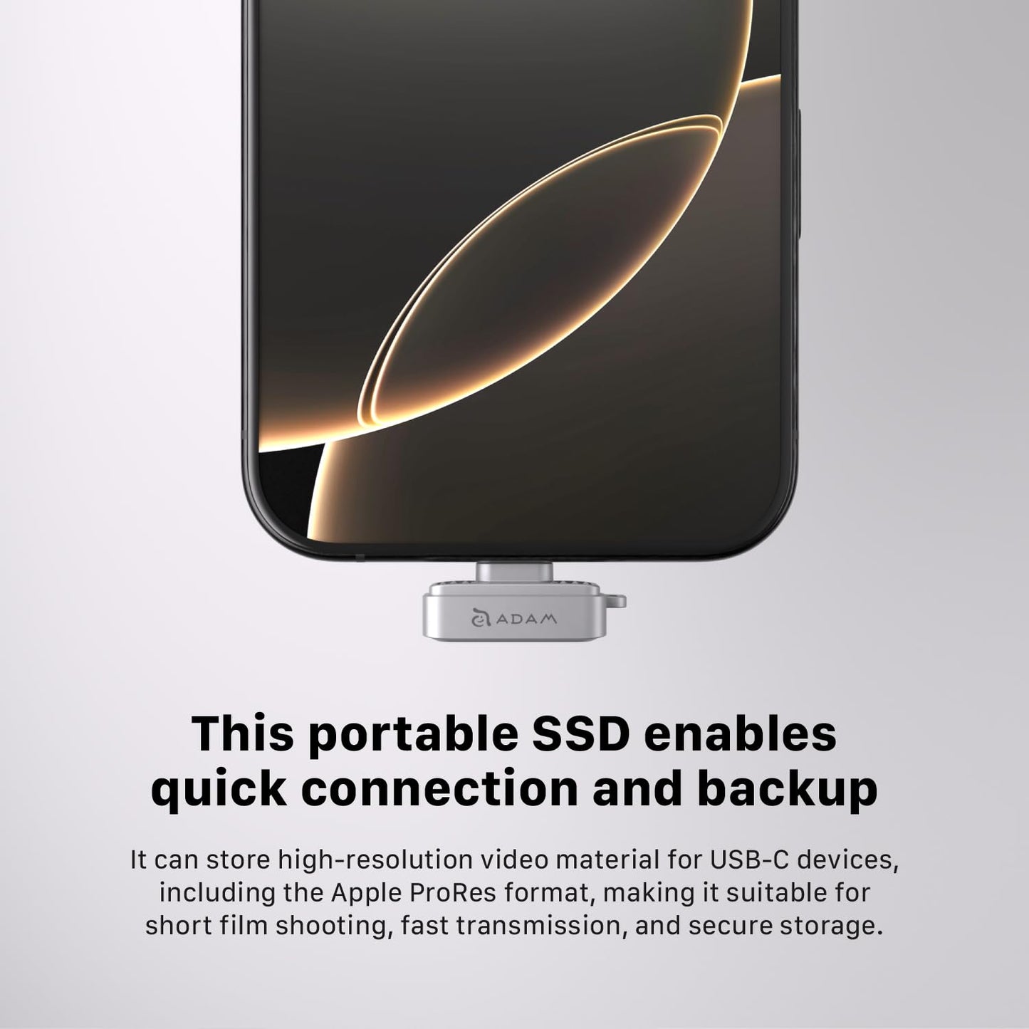 ADAM SSD Flash Drive-Nano Touch Fingerprint SSD 256GB for iPhone & Andriod