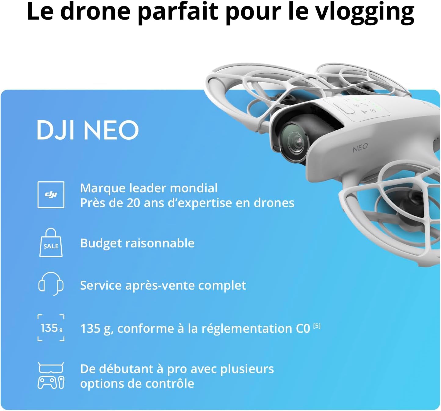 DJI Neo Drone Fly More Combo, Mini Drone with 4K UHD Camera for Adults ,  Under 249 g, 3-Axis Gimbal Stabilization, 10km Video Transmission, Auto Return & More features