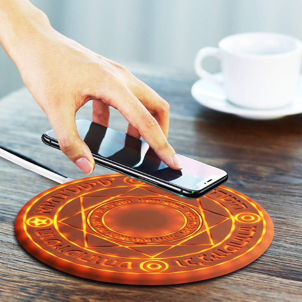 Magical Strange Disc Array Wireless Charger Pad,10w Qi Fast Ultra Slim Wireless Charging Pad for iPhone & Android