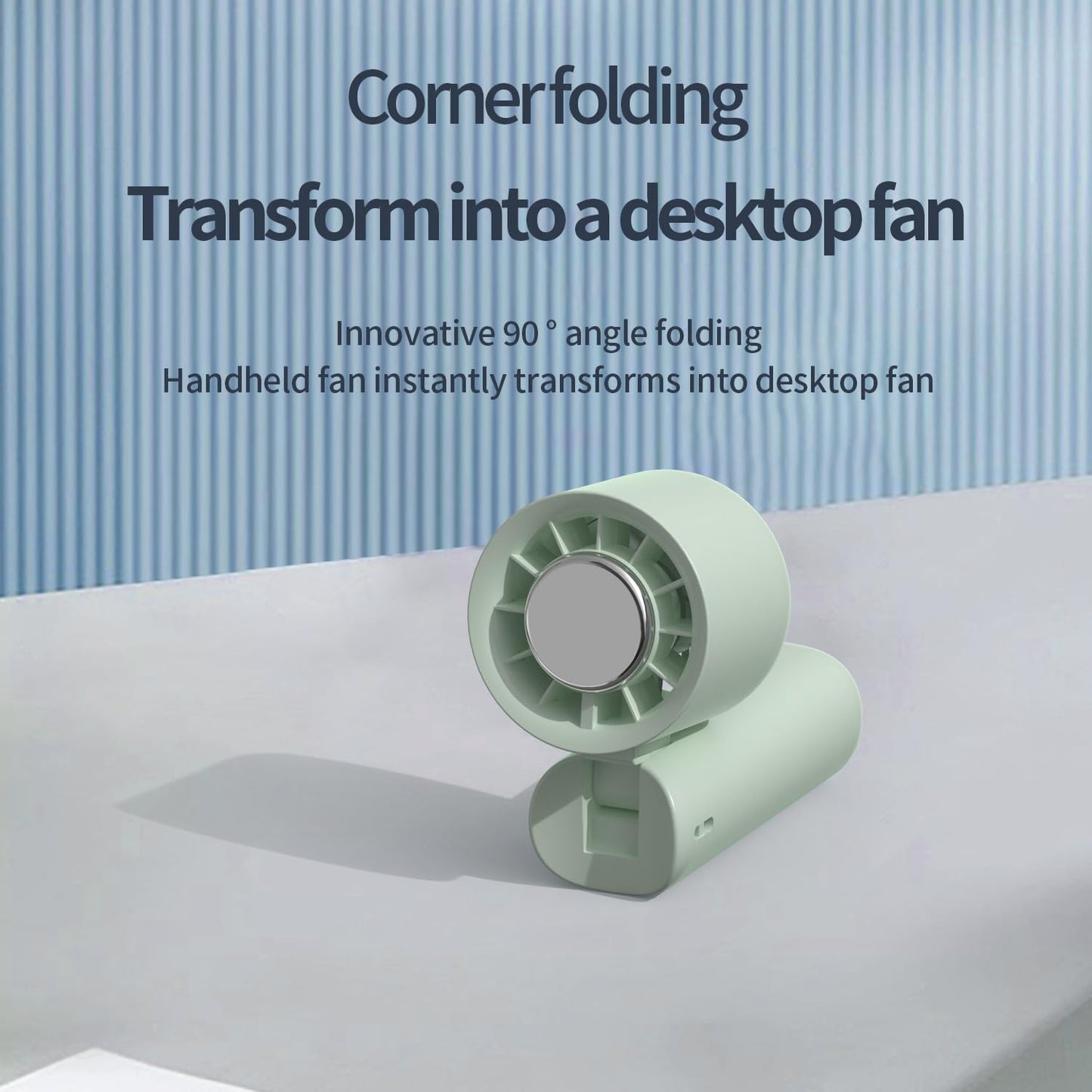 Portable Cold Compress Handheld Fan with Ice Pack Cooling, Rechargeable Mini Fan 4000mAh  with LED Display, for Travel, Office, and Outdoor