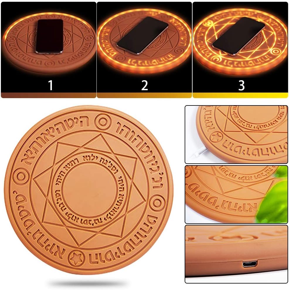 Magical Strange Disc Array Wireless Charger Pad,10w Qi Fast Ultra Slim Wireless Charging Pad for iPhone & Android