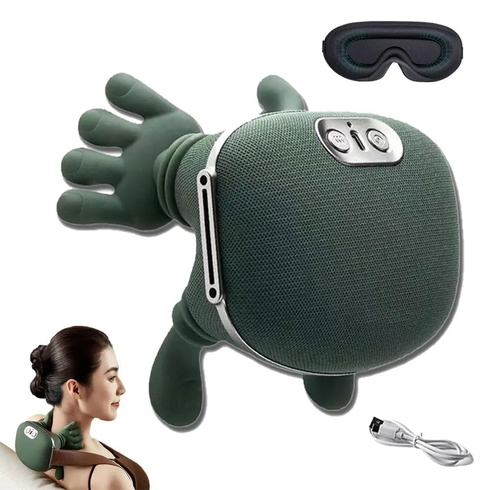 Deep Tissue Electric Neck & Shoulder Massager with Dual-Zone Heat, 2-Speed Temperature, Simulation Palm Kneading & Multi-Use for Back & Legs – Pain Relief, Stress Relief, Best Gift