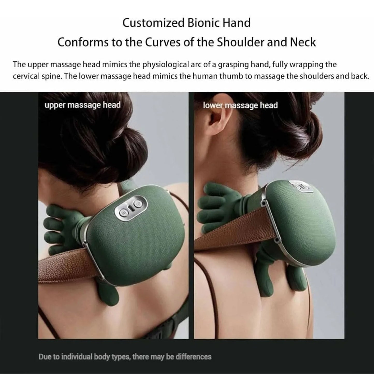 Deep Tissue Electric Neck & Shoulder Massager with Dual-Zone Heat, 2-Speed Temperature, Simulation Palm Kneading & Multi-Use for Back & Legs – Pain Relief, Stress Relief, Best Gift